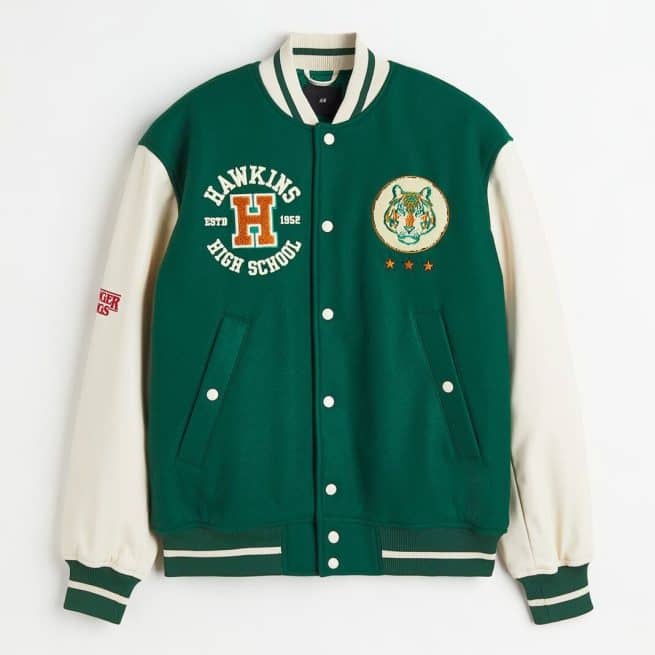 Stranger Things X H&M Hawkins Tigers Varsity Jacket