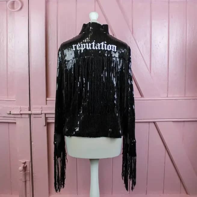 Taylor Swift Reputation Eras Tour Black Sequin Jacket 6911